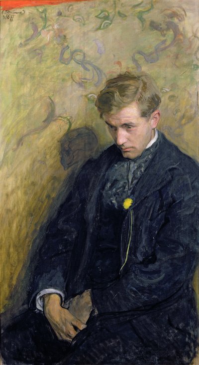 Melanconico o, Ritratto di Antoni Procajlowicz (1876-1949) 1898 da Wojciech Stanislaw Weiss